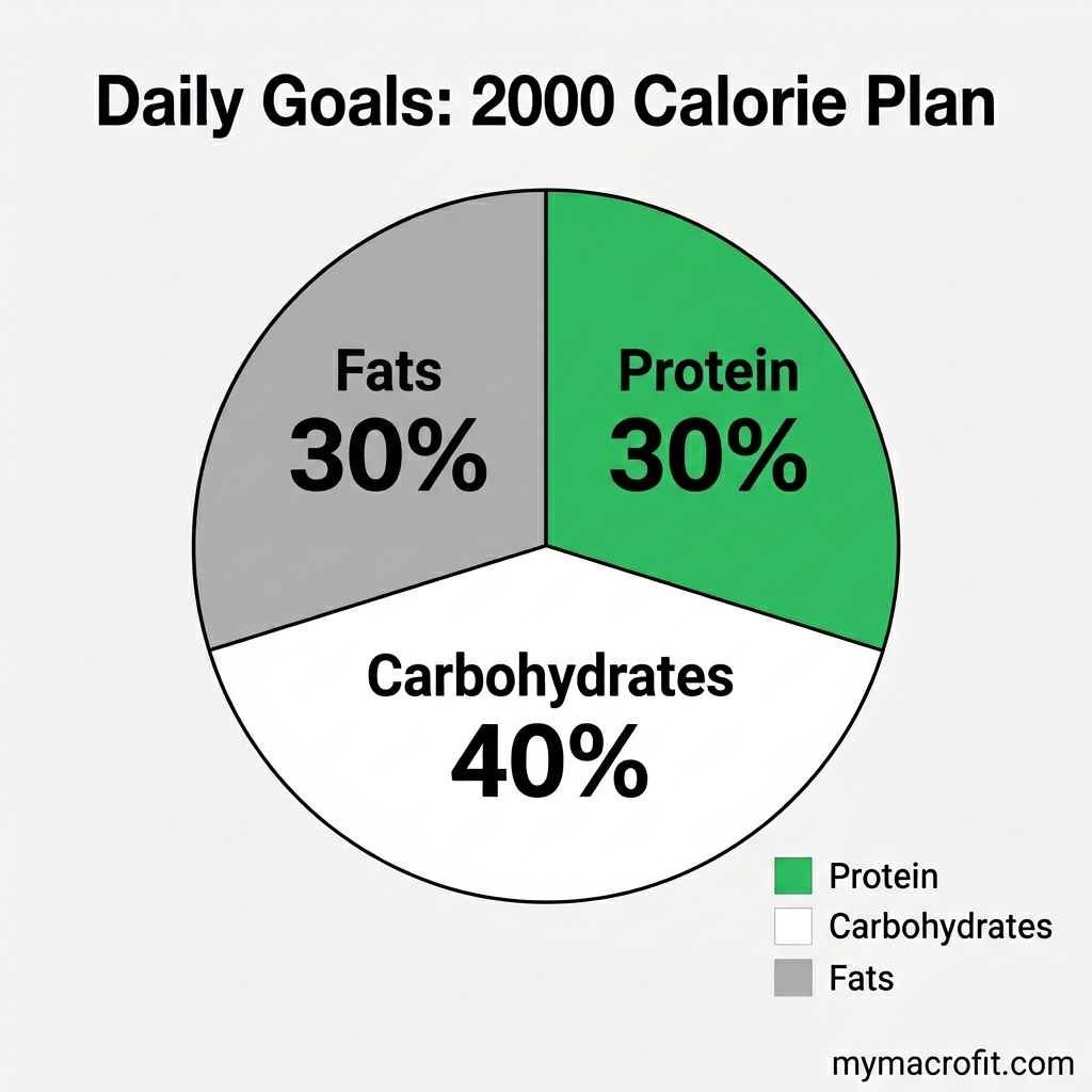 2000 calorie meal plan chart — whether 2,000 kcal is a deficit, maintenance, or surplus based on TDEE ranges