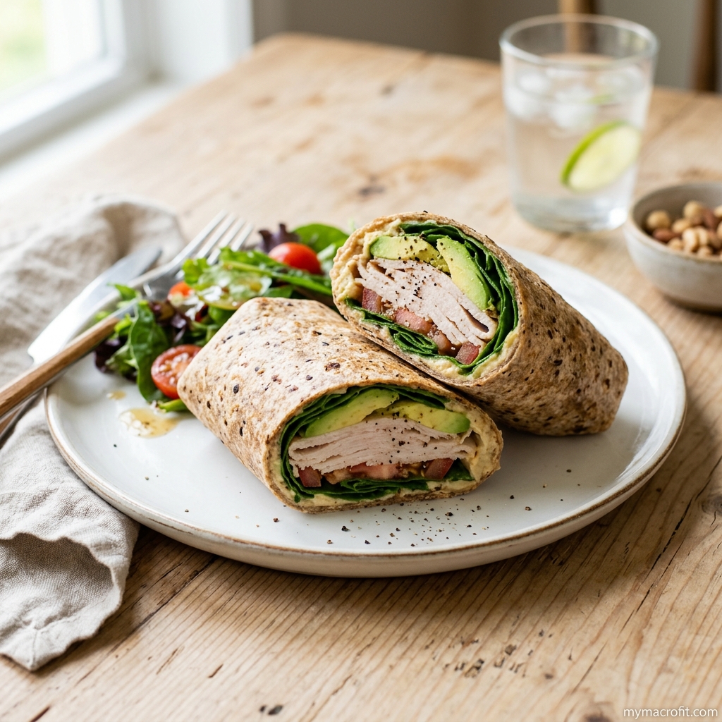 2000 calorie meal plan foods — protein oats, chicken rice bowl, Greek yogurt snack, and baked salmon with vegetables