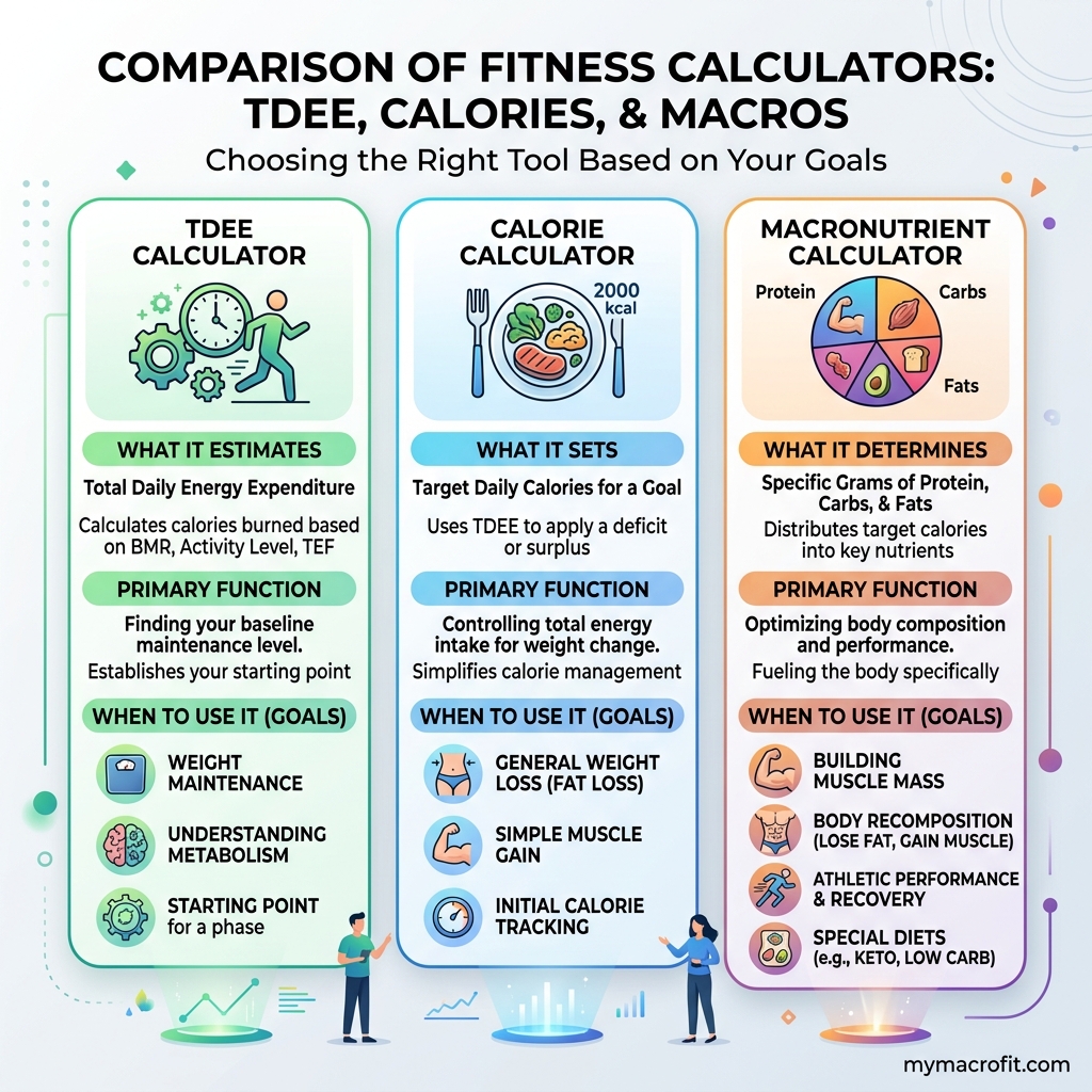 Which Calculator Should You Use? A Quick Guide by Goal infographic