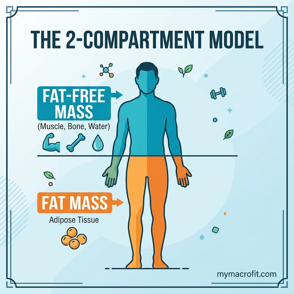 Body composition measurement methods diagram, DEXA, hydrostatic weighing, US Navy formula, BIA, and calipers compared by accuracy