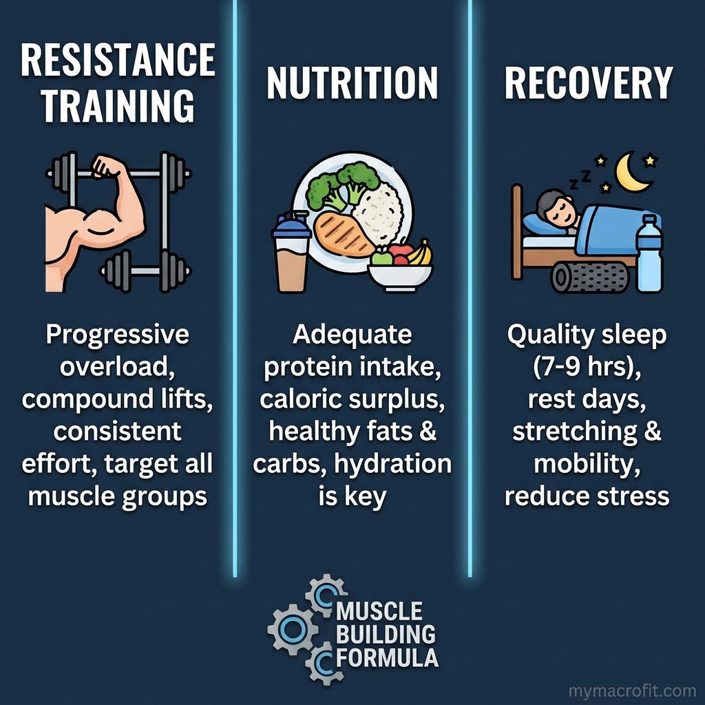 How women build muscle, strength training guide showing strong is not bulky