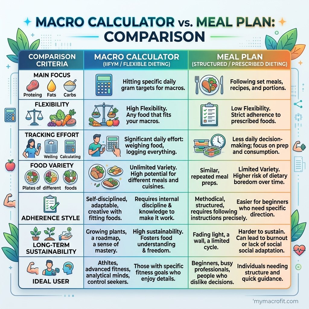Calculator or Meal Plan: Which Do You Actually Need? infographic