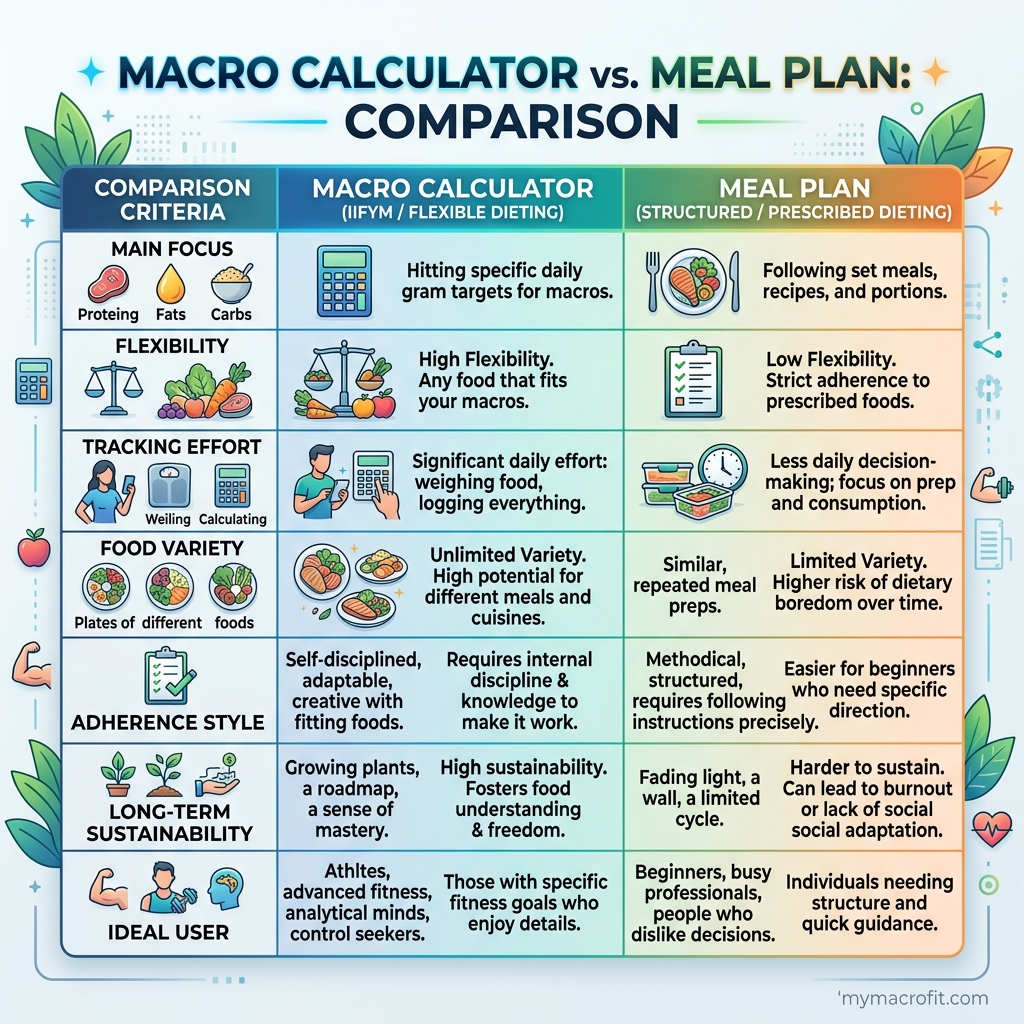 Calculator or Meal Plan: Which Do You Actually Need? infographic