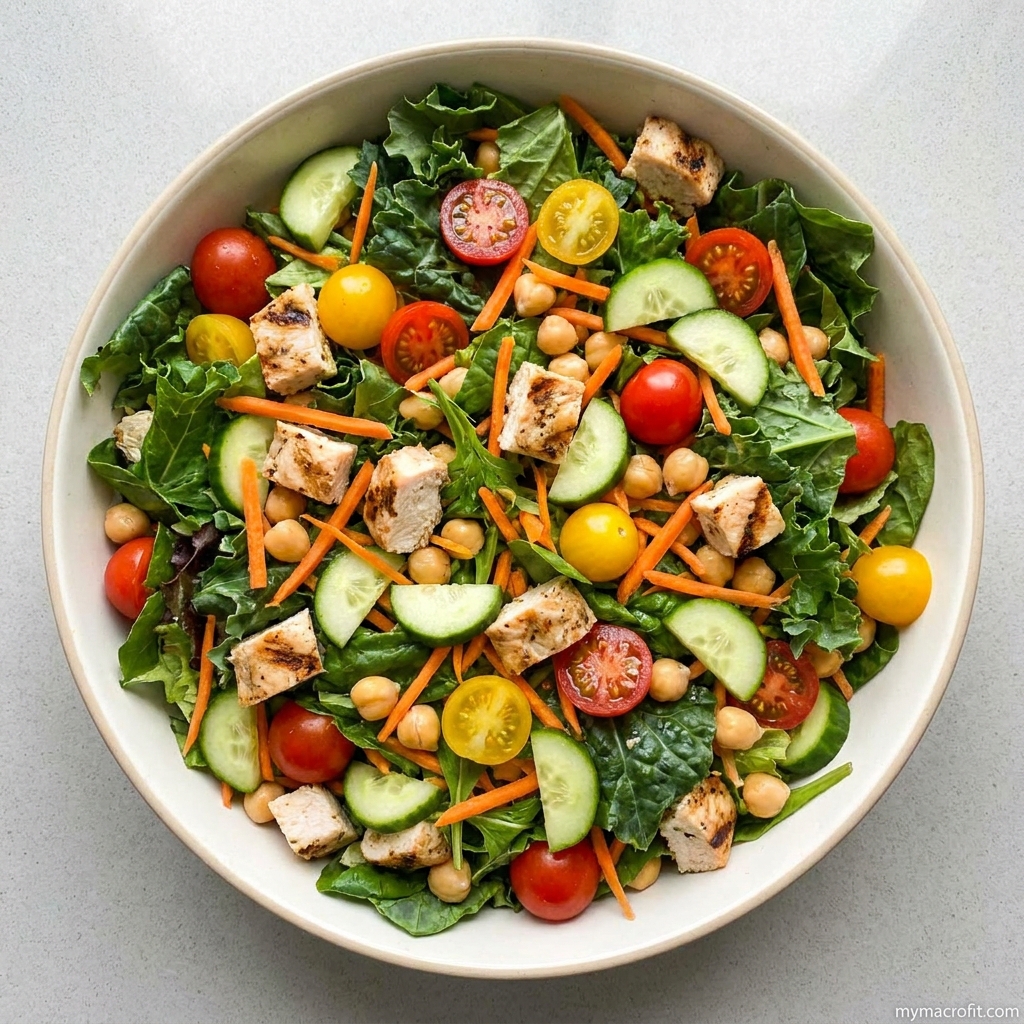 A full day of high-protein volume eating, large portions of filling, low-calorie meals totalling around 1400 calories