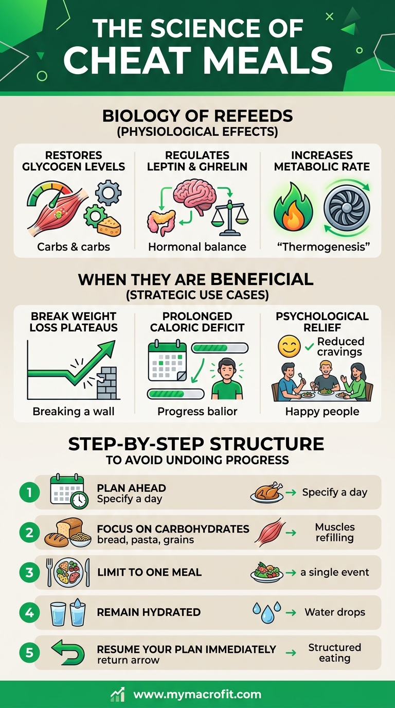 Cheat meal guide, the science of refeeds, when they help, and how to structure them without undoing progress