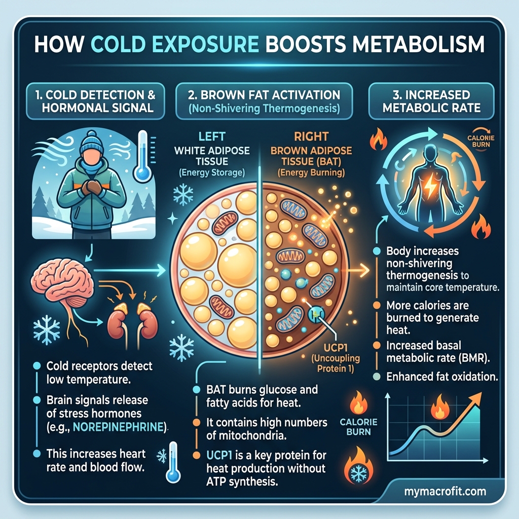 Cold Plunges and Metabolism: Does Cold Exposure Actually Burn Fat? infographic