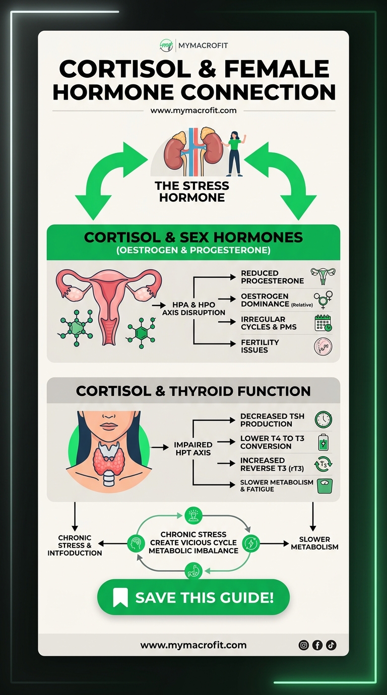 Cortisol and female hormones, how stress affects oestrogen, progesterone, thyroid, sleep and weight in women