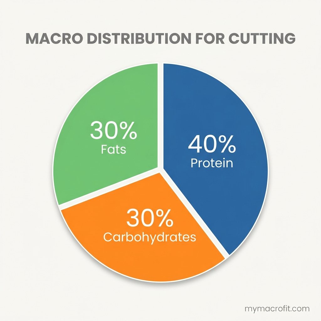 Cutting diet meal structure diagram, daily meal timing, protein distribution and calorie allocation