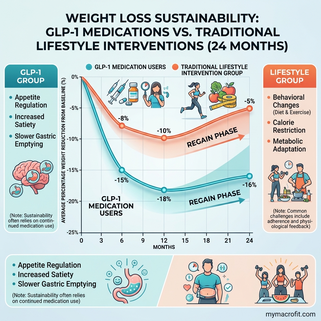 GLP-1 vs Natural Weight Loss: How the Results Actually Compare chart