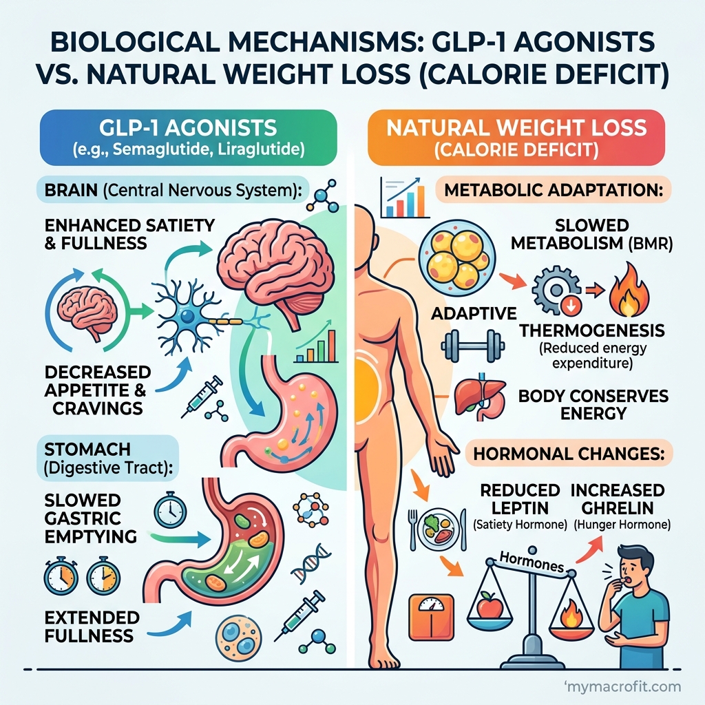 GLP-1 vs Natural Weight Loss: How the Results Actually Compare infographic