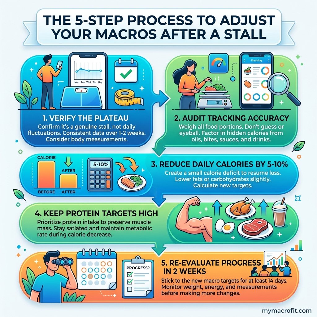 How to Adjust Your Macros When Weight Loss Stalls diagram