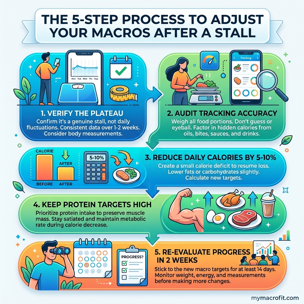 How to Adjust Your Macros When Weight Loss Stalls diagram