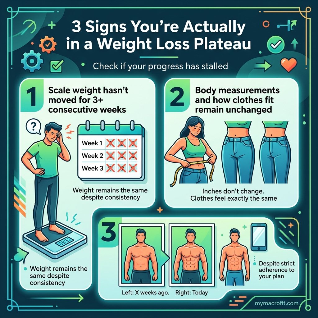 How to Adjust Your Macros When Weight Loss Stalls infographic