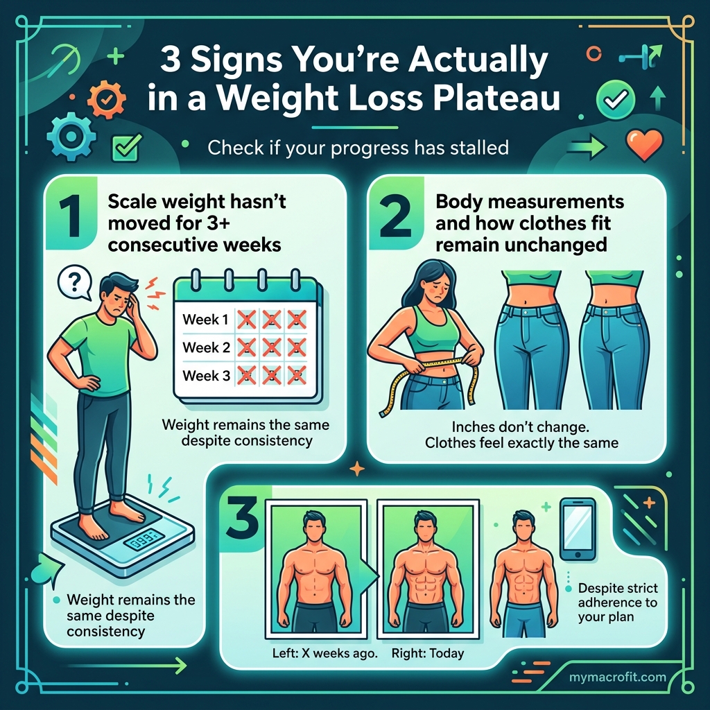 How to Adjust Your Macros When Weight Loss Stalls infographic