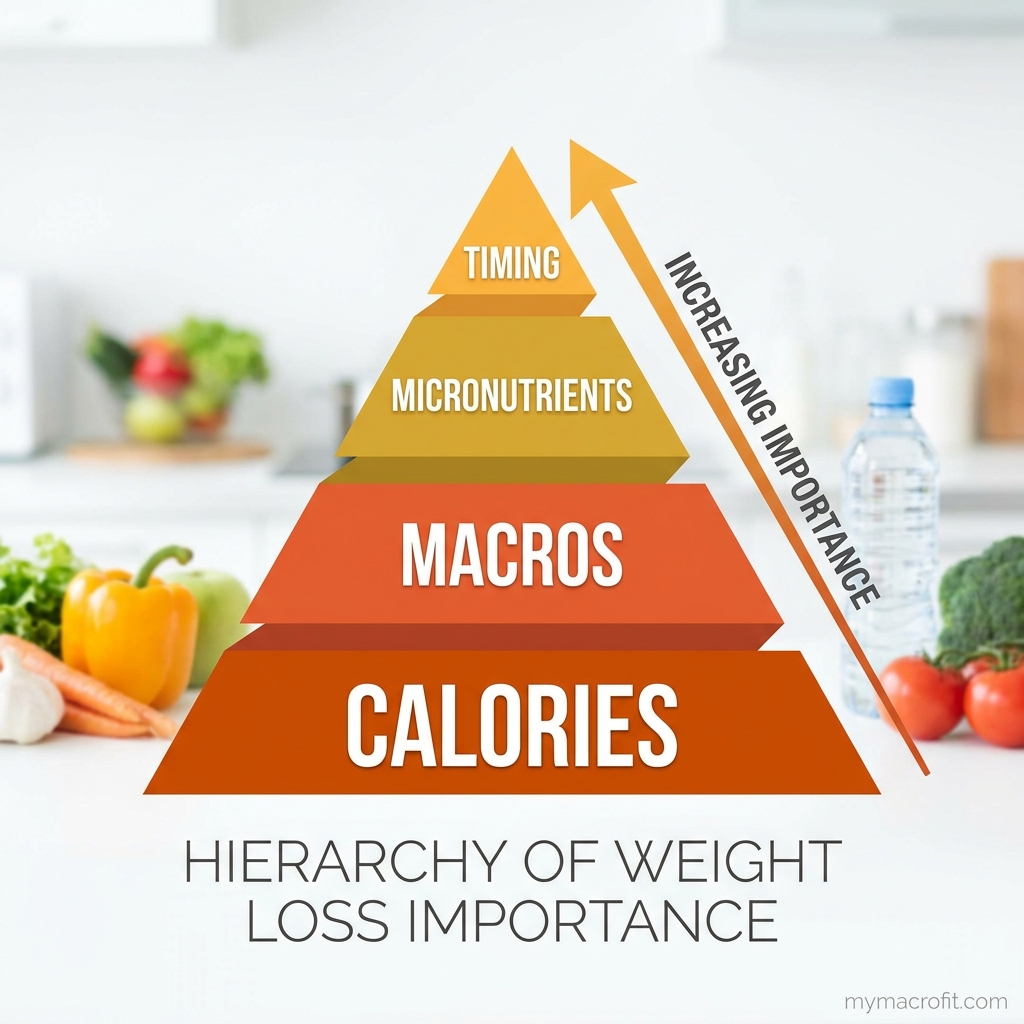 4-week action plan diagram for losing 10kg, week by week goals, milestones and habits to build