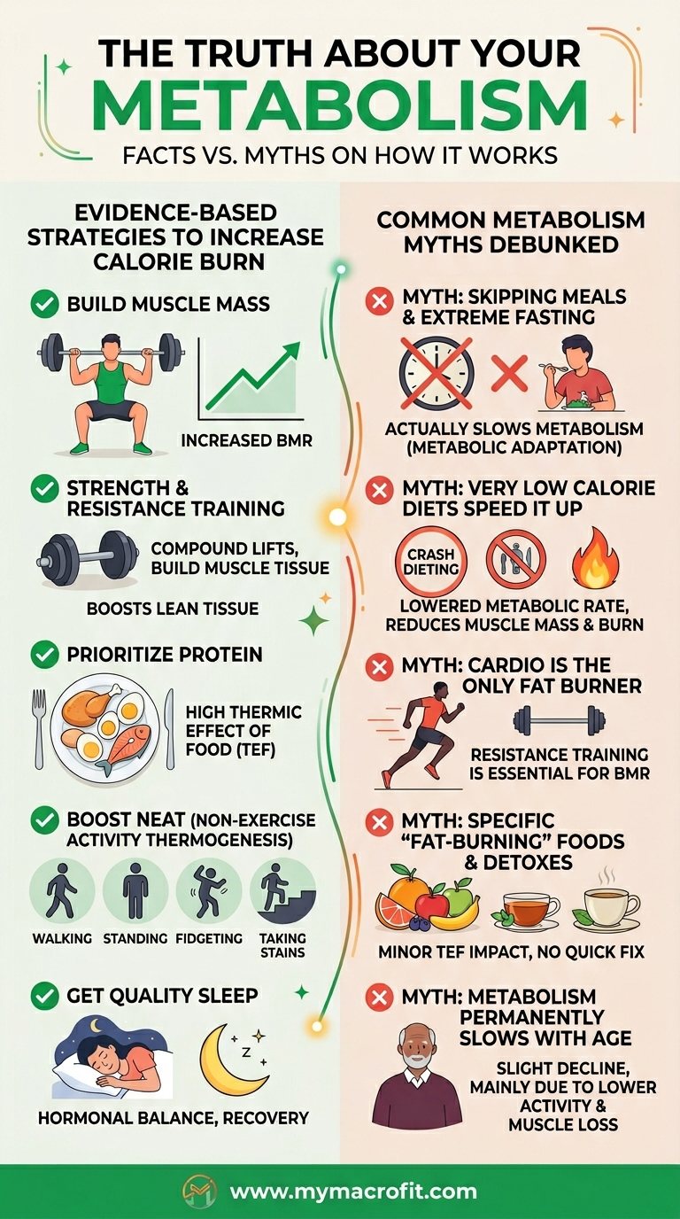 How to speed up your metabolism, what actually works, what doesn't, and the evidence-based strategies for increasing calorie burn