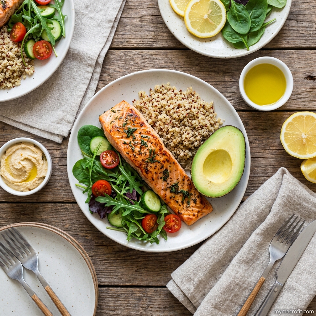 What to eat in an 8-hour intermittent fasting window, two large meals and one snack with high protein at each