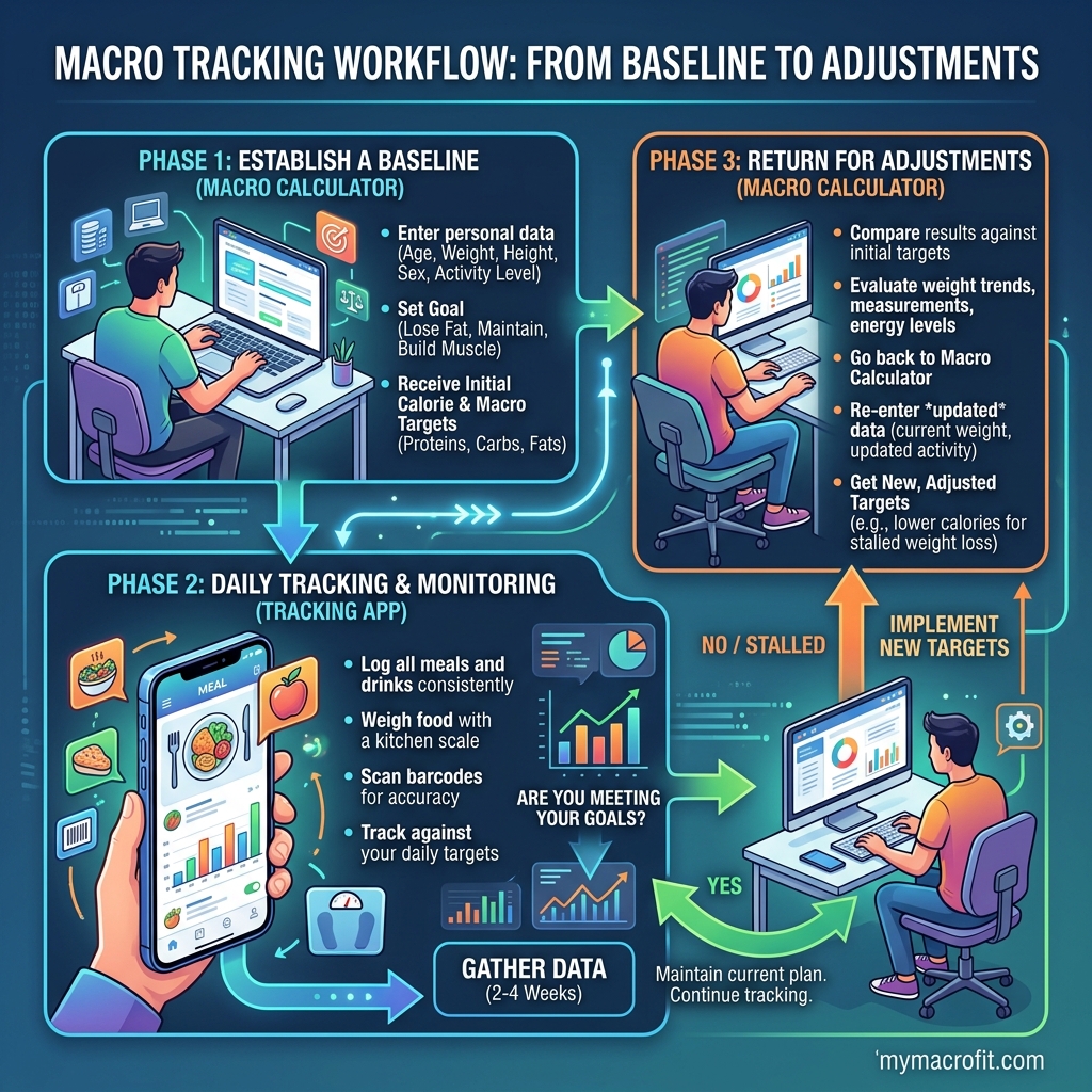 Macro Calculator vs Tracking Apps: Which Do You Actually Need? infographic