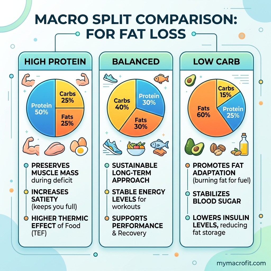 Macros for Weight Loss: The Exact Protein, Carb and Fat Split (+ Calculator) chart