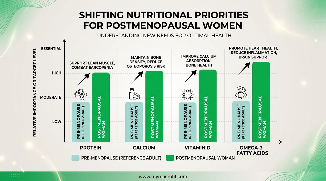 Menopause nutrition priorities, macros, micronutrients, and dietary pattern recommendations for postmenopausal women