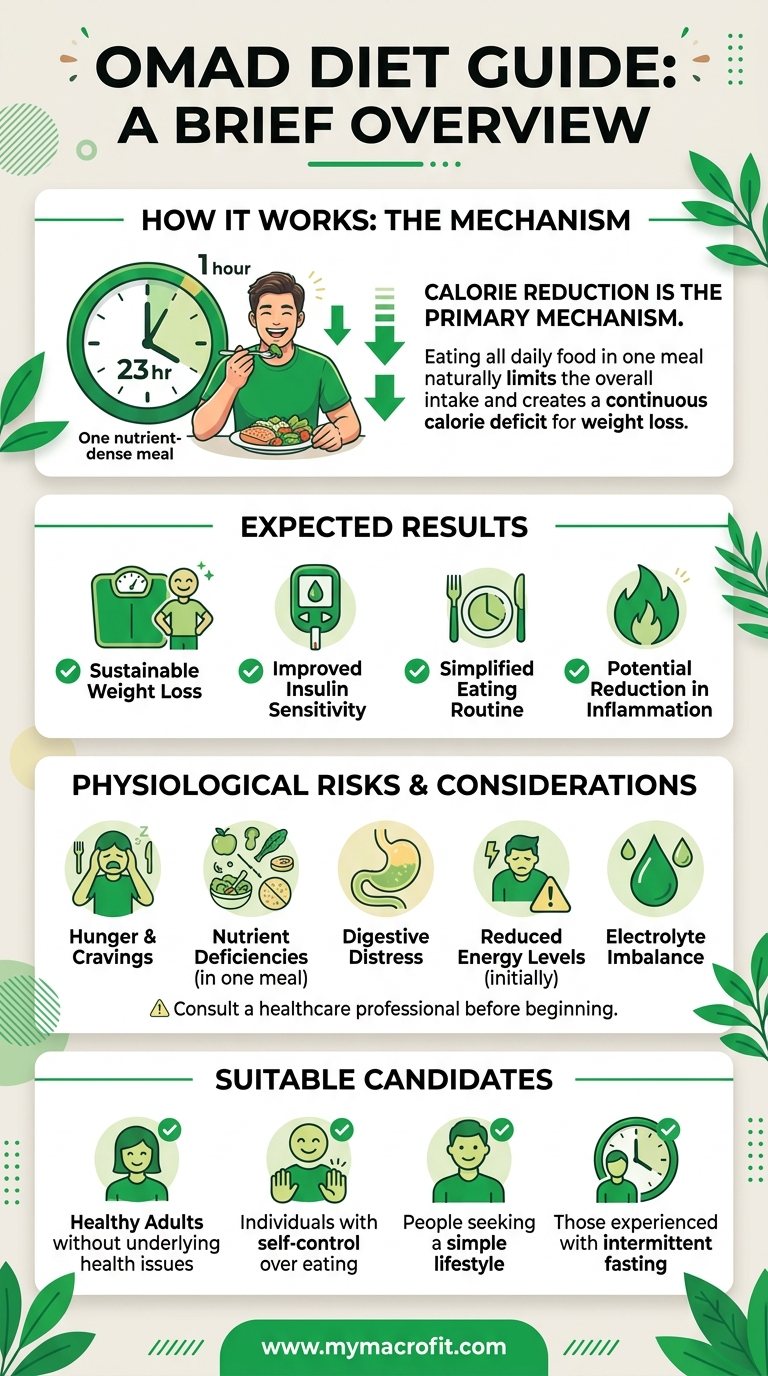 OMAD diet guide, how it works, expected results, physiological risks, and who it suits