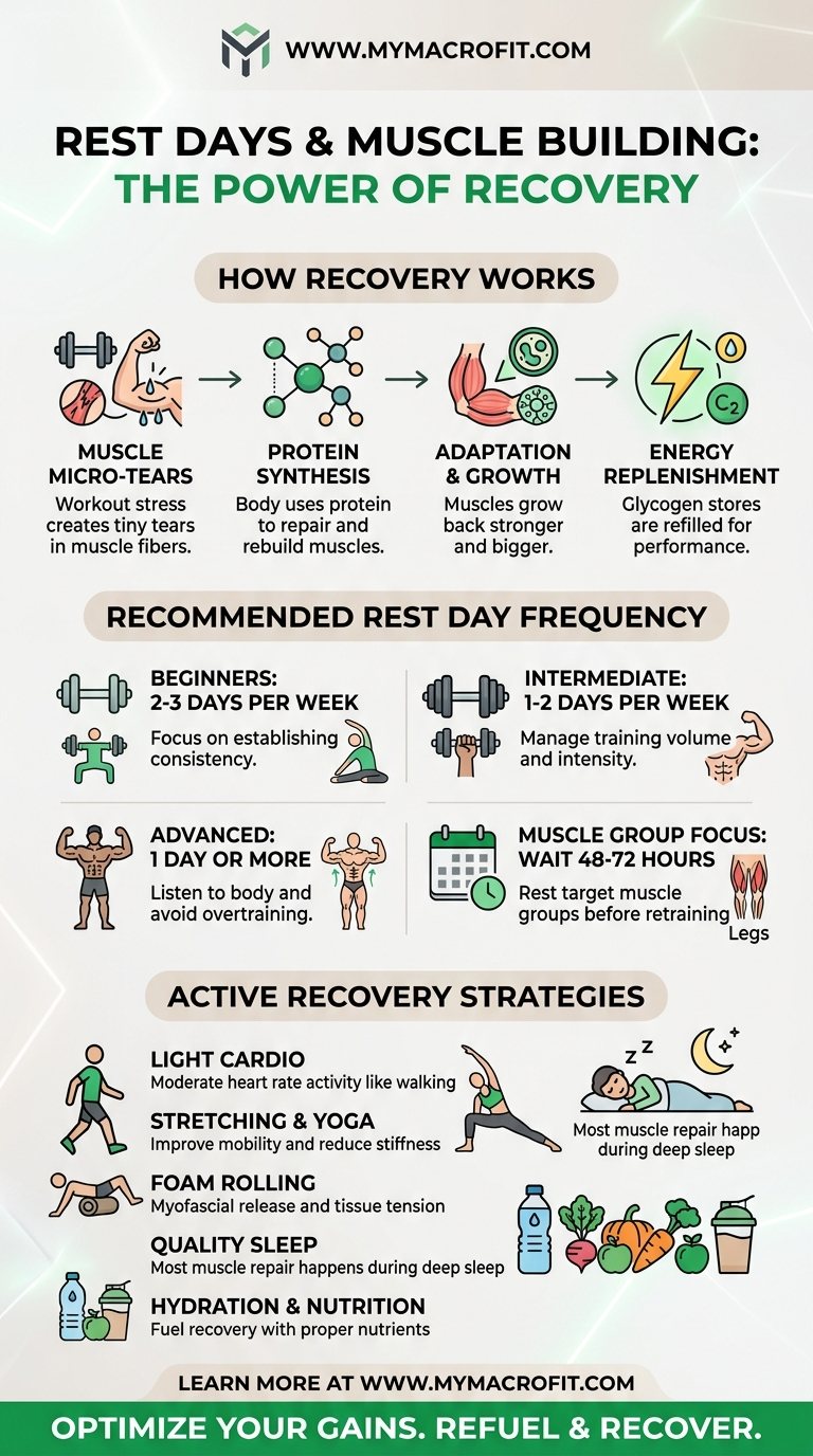 Rest days and muscle building, how recovery works, how many rest days to take, and active recovery strategies