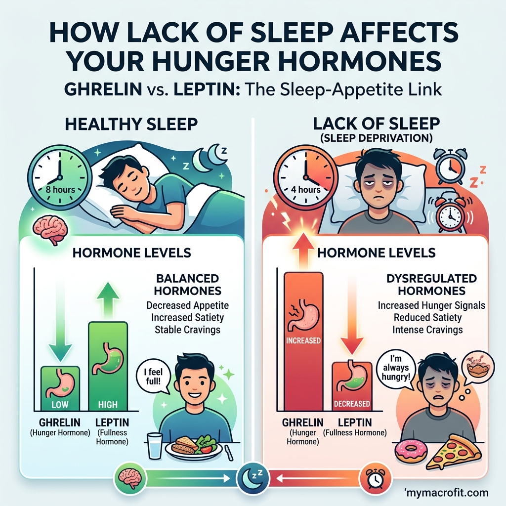 Sleep and weight loss, how poor sleep raises ghrelin and cortisol while reducing leptin and fat loss results