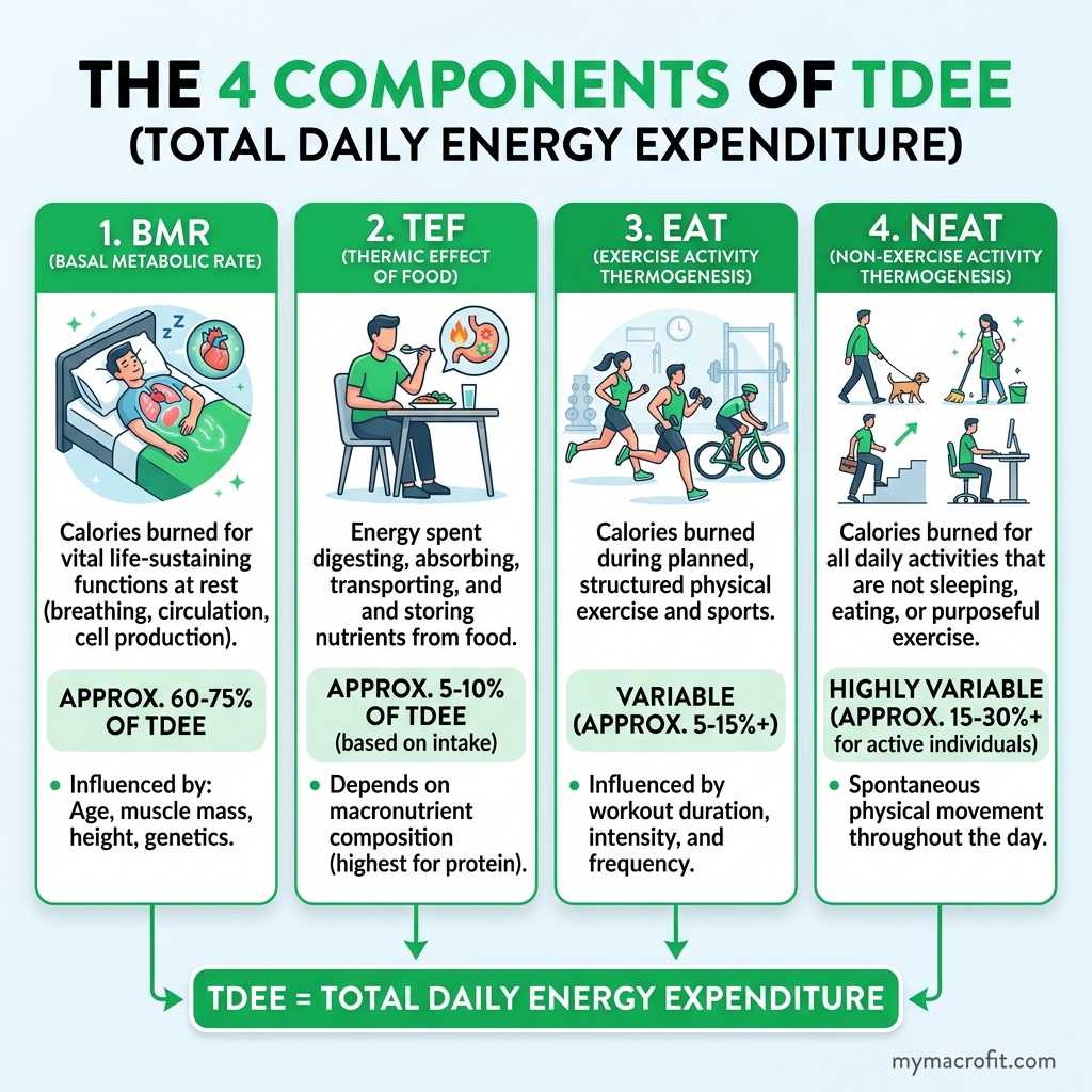 TDEE Calculator for Women: How Many Calories You Really Burn infographic