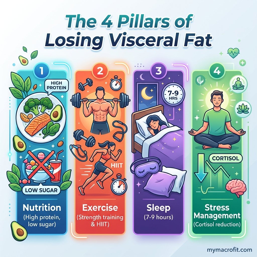 Visceral fat guide, health risks, measurement methods, and evidence-based reduction strategies