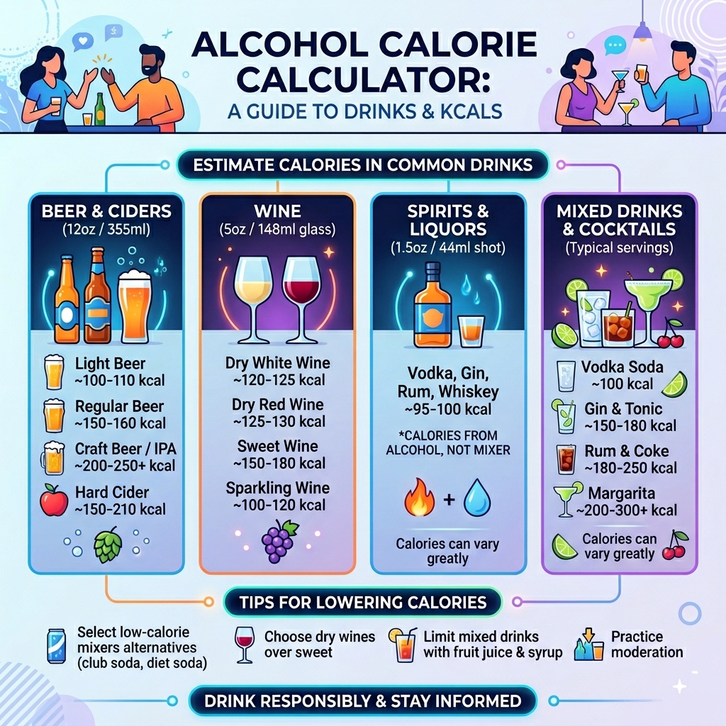 Alcohol Calorie Calculator visual guide