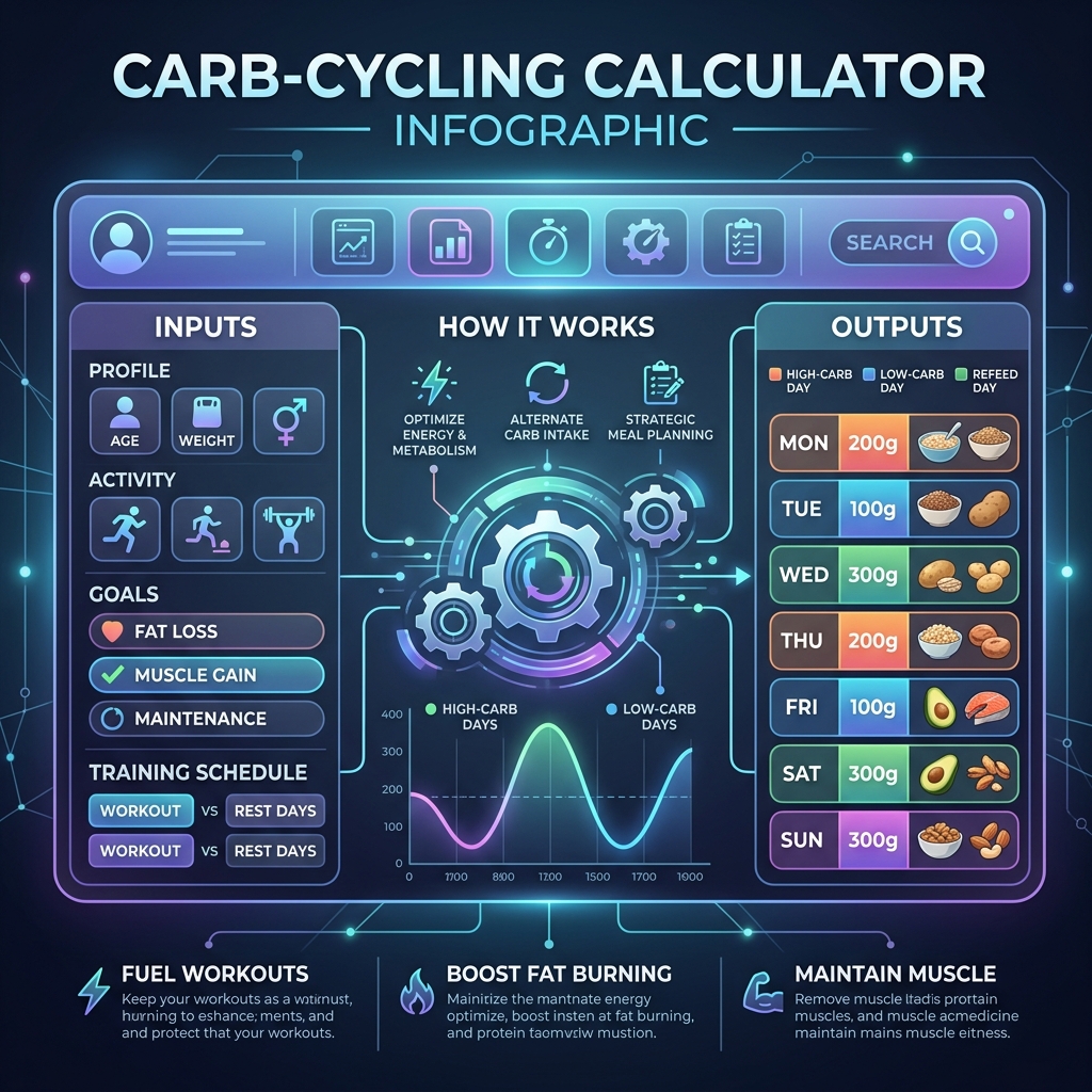 Carb Cycling Calculator visual guide