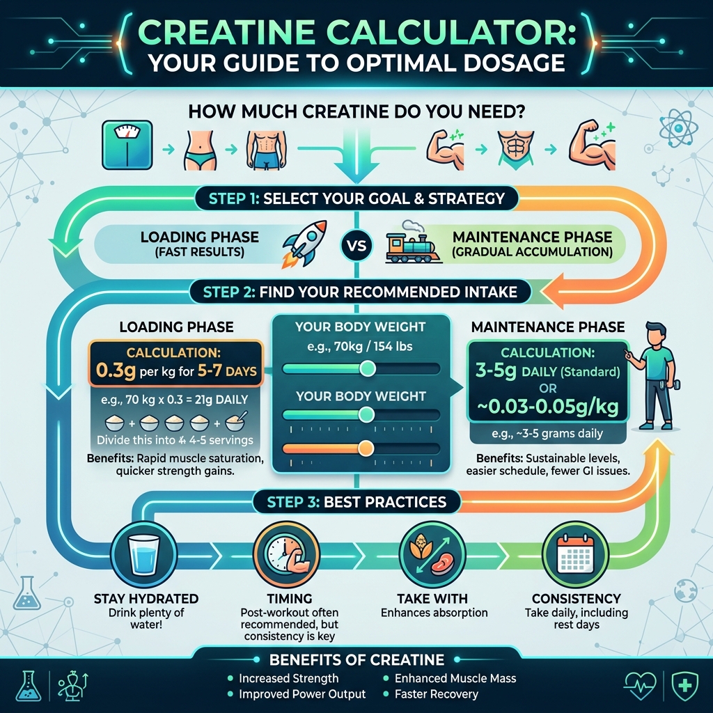 Creatine Calculator visual guide