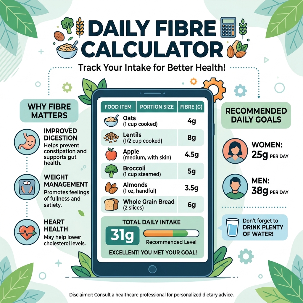Fibre Intake Calculator visual guide