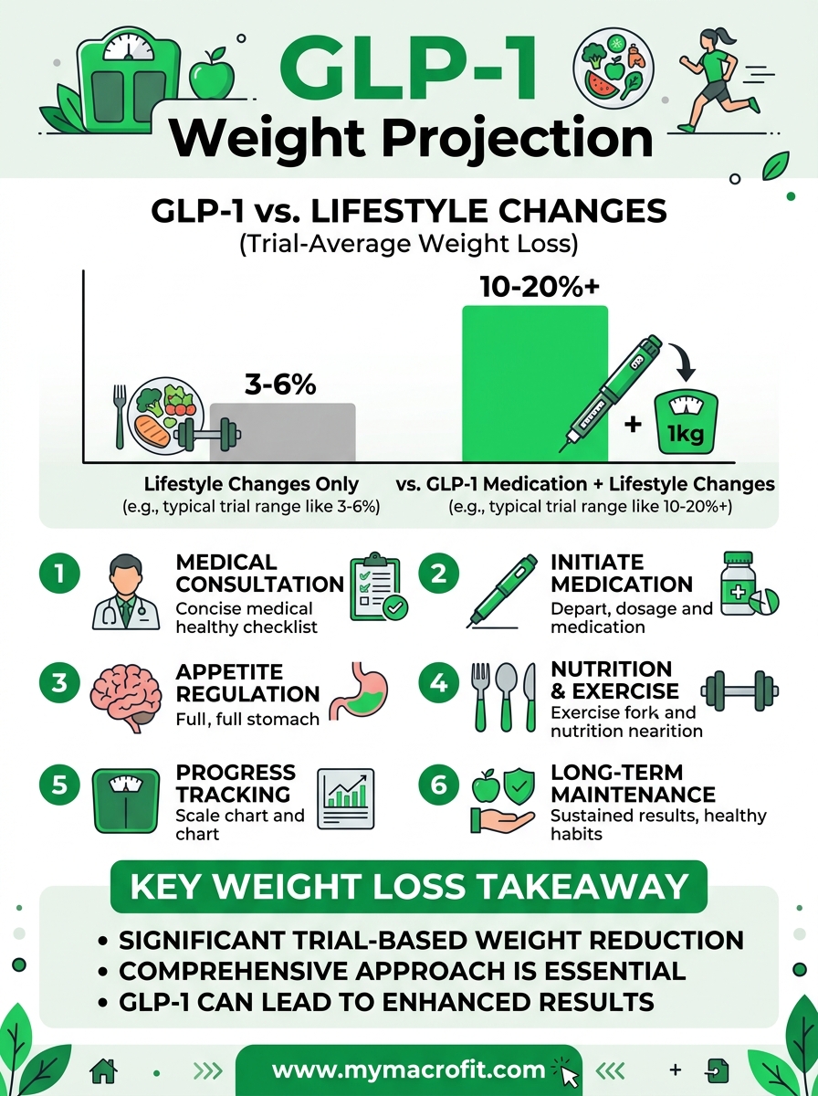 GLP-1 Weight Loss Projection Calculator visual guide