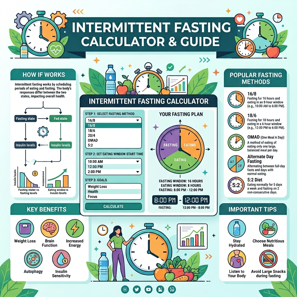 Intermittent Fasting Calculator visual guide