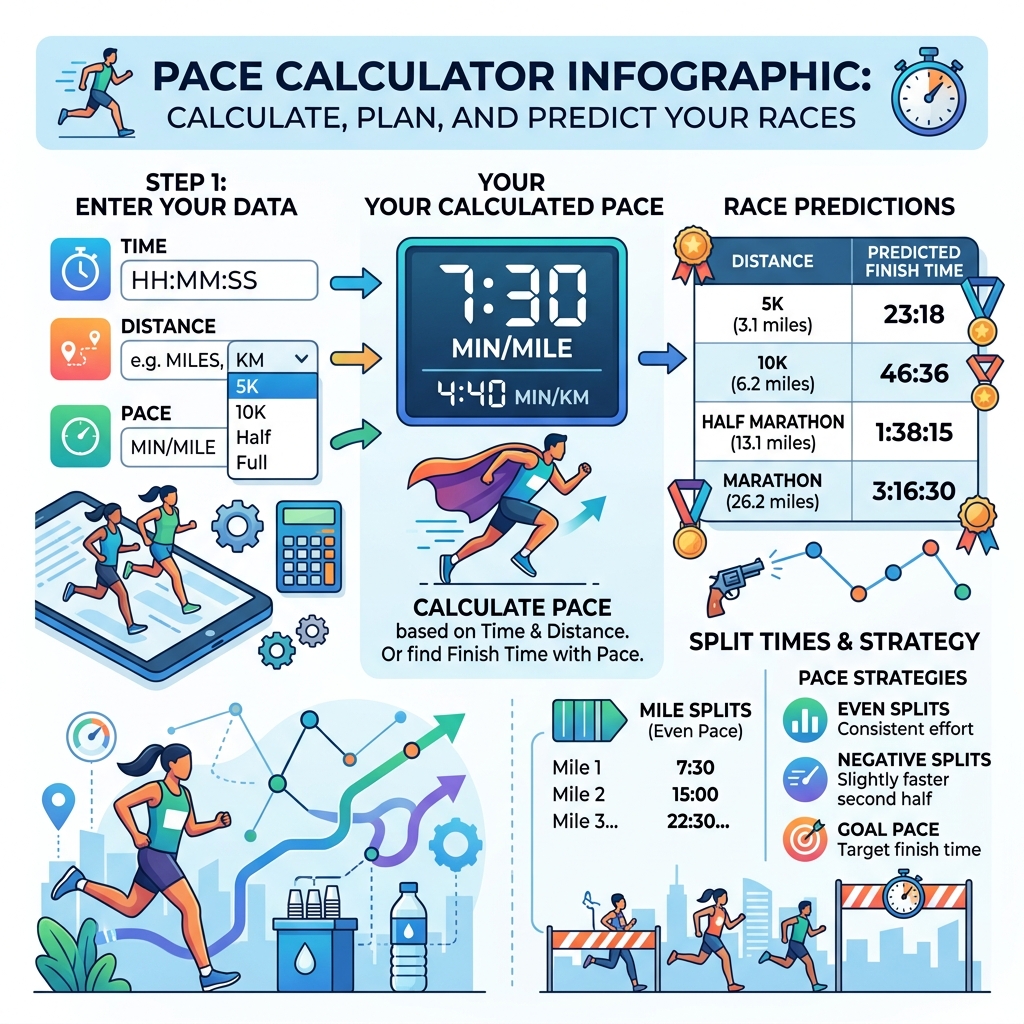Running Pace Calculator visual guide