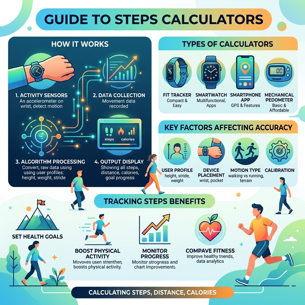 Steps to Calories Calculator visual guide